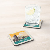 Chicago | Moderne skyline Bier Onderzetter (Rechterzijde)