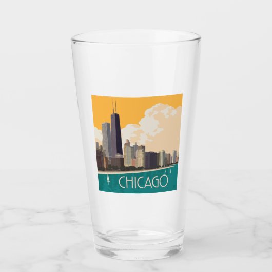 Chicago | Moderne skyline Glas (Voorkant)