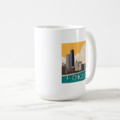 Chicago | Moderne skyline Koffiemok (Voorkant rechts)