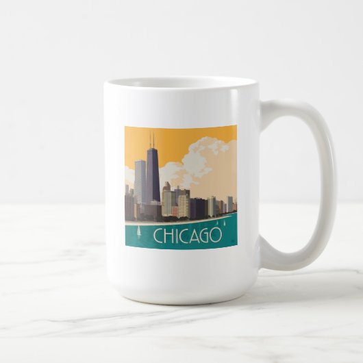 Chicago | Moderne skyline Koffiemok (Rechts)