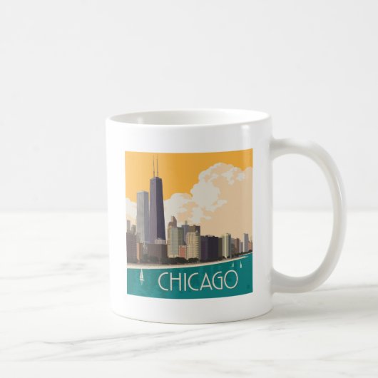 Chicago | Moderne skyline Koffiemok (Rechts)