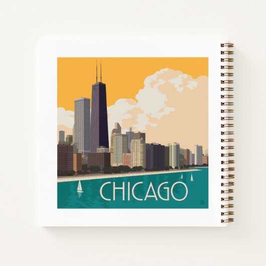 Chicago | Moderne skyline Notitieboek (Achterkant)