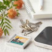 Chicago | Moderne skyline Sleutelhanger (Zijkant)