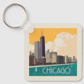 Chicago | Moderne skyline Sleutelhanger (Voorkant)