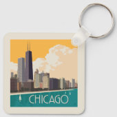 Chicago | Moderne skyline Sleutelhanger (Achterkant)