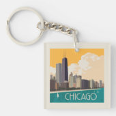 Chicago | Moderne skyline Sleutelhanger (Voorkant)