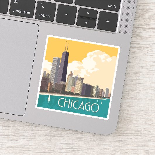 Chicago | Moderne skyline Sticker (Detail)