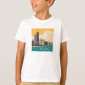 Chicago | Moderne skyline T-shirt (Voorkant)
