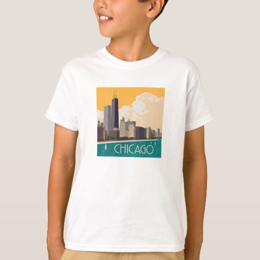 Chicago | Moderne skyline T-shirt (Voorkant)