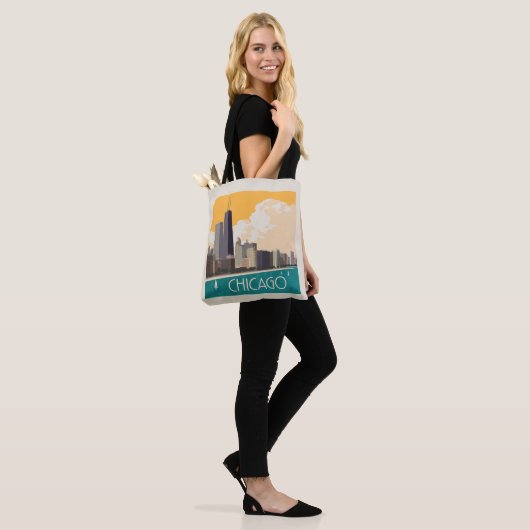 Chicago | Moderne skyline Tote Bag (Op model)