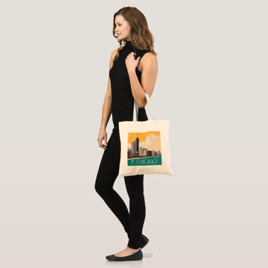 Chicago | Moderne skyline Tote Bag (Voorkant (model))