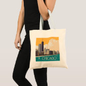 Chicago | Moderne skyline Tote Bag (Voorkant (product))
