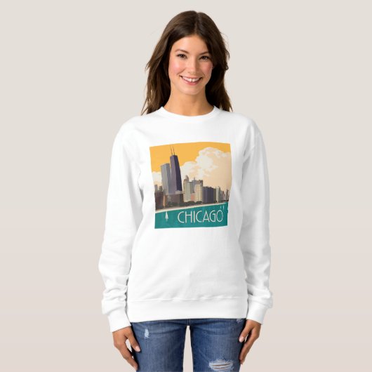 Chicago | Moderne skyline Trui (Voorkant volledig)