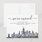 Chicago Moving Announcement Briefkaart (Voorkant / Achterkant)