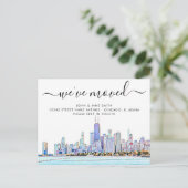 Chicago Moving Announcement Briefkaart (Staand voorkant)