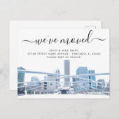 Chicago Moving Announcement Briefkaart (Voorkant / Achterkant)