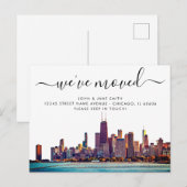 Chicago Moving Announcement Briefkaart (Voorkant / Achterkant)