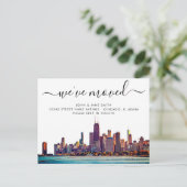 Chicago Moving Announcement Briefkaart (Staand voorkant)