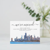 Chicago Moving Announcement Briefkaart (Staand voorkant)