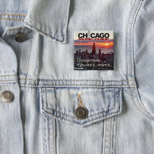 Chicago Music Guide Square Button (In situ)