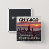 Chicago Music Guide Square Button (Voorkant /achterkant)