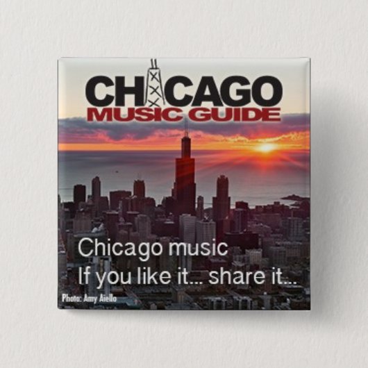 Chicago Music Guide Square Button (Voorkant)