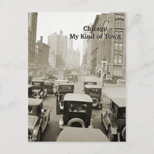 Chicago My Type of Town  1920's Busy Street Briefkaart