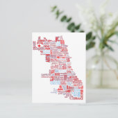 Chicago nabuurschapskaart briefkaart (Staand voorkant)