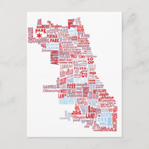 Chicago nabuurschapskaart briefkaart