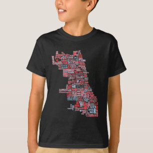 Chicago nabuurschapskaart t-shirt