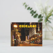 chicago nachtleven briefkaart (Staand voorkant)