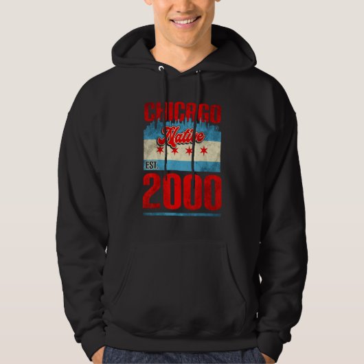 Chicago Native Est 2000 Hoodie (Voorkant)