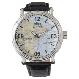Chicago Nautical Chart Watch Horloge
