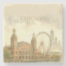 Chicago Navy Pier Aangepast Landmark