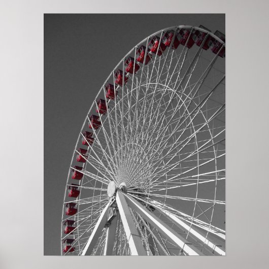 Chicago Navy Pier Ferris-wiel Poster (Voorkant)