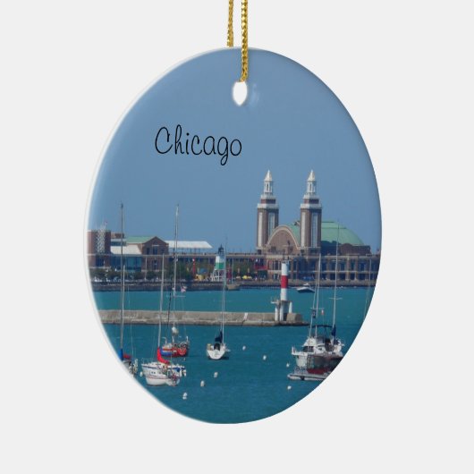 Chicago Navy Pier Keramisch Ornament (Rechts)
