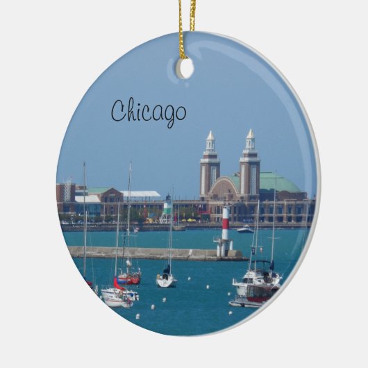 Chicago Navy Pier Keramisch Ornament (Links)