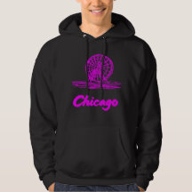 Chicago Navy Pier Reuzenrad Neon Roze 