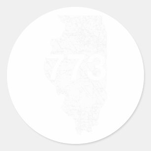 Chicago-netnummer 773 ronde sticker