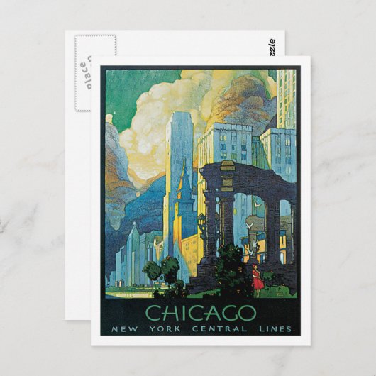 Chicago New York Central Lines Briefkaart (Voorkant / Achterkant)