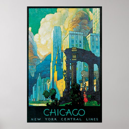 Chicago New York Central Lines Travel Poster (Voorkant)