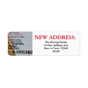 Chicago - Nieuw adreslabel Etiket