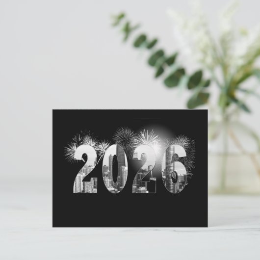 Chicago Nieuwjaar 2026 Zakelijk Bedankt Briefkaart (Staand voorkant)
