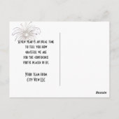 Chicago Nieuwjaar 2026 Zakelijk Bedankt Briefkaart (Achterkant)