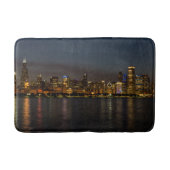 Chicago Night Cityscape Bathroom Mat (Voorkant)