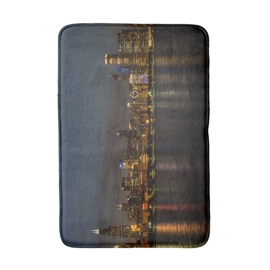 Chicago Night Cityscape Bathroom Mat (Voorkant Verticaal)