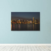 Chicago Night Cityscape Canvas Afdruk (Insitu (Houten vloer))