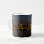 Chicago Night Cityscape Koffie Mok (Voorkant links)