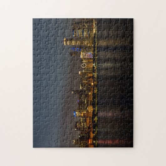 Chicago Night Cityscape Legpuzzel (Verticaal)