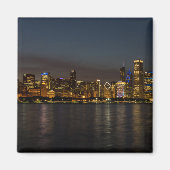 Chicago Night Cityscape Magneet (Voorkant)
